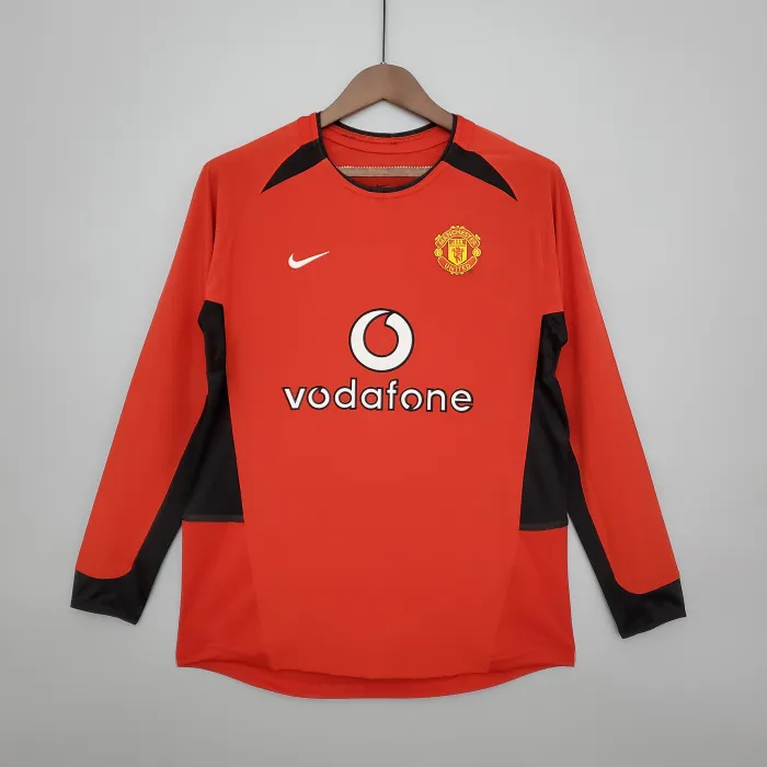Manchester United Home Long Sleeve Retro Jersey 2002/04