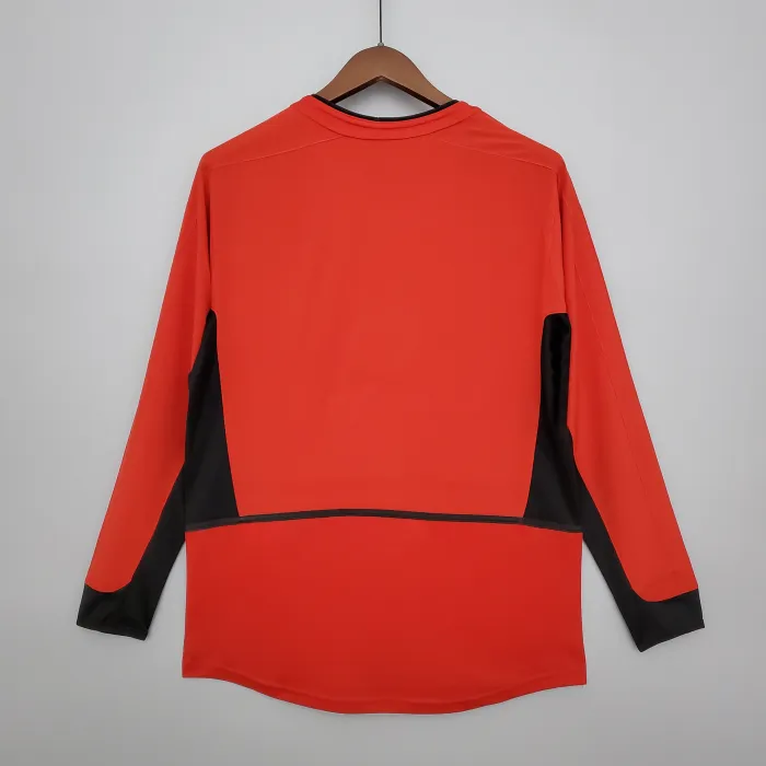 Manchester United Home Long Sleeve Retro Jersey 2002/04